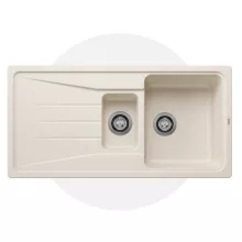   Blanco Sona 6 S egymedencés gránit mosogató csepegtetővel 100x50 cm, törtfehér 527154