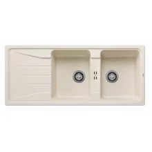   Blanco Sona 8 S kétmedencés gránit mosogató csepegtetővel 116x50 cm, törtfehér 527156