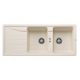 Blanco Sona 8 S kétmedencés gránit mosogató csepegtetővel 116x50 cm, törtfehér 527156