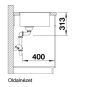 Blanco Subline 320-F egymedencés gránit mosogató 35x43 cm, törtfehér 527159