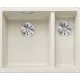 Blanco Subline 340/160-U két medencés gránit mosogató 55,5x46 cm, balos / törtfehér 527162