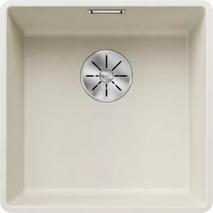 Blanco Subline 400-F gránit mosogató 42,7x42,7 cm lefolyóganitúrával, törtfehér 527165
