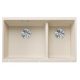 Blanco Subline 430/270-U kétmedencés gránit mosogató 75,5x46 cm balos / törtfehér 527167
