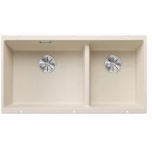   Blanco Subline 480/320-U két medencés gránit mosogató 85,5x46 cm kiegészítőkkel, törtfehér 527168