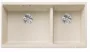 Blanco Subline 480/320-U két medencés gránit mosogató 85,5x46 cm kiegészítőkkel, törtfehér 527168