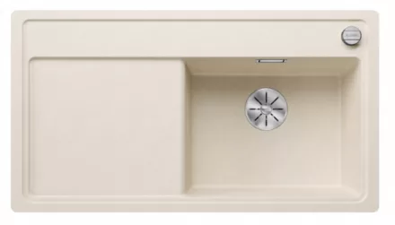 Blanco Zenar 5 S-F egymedencés gránit mosogató csepegtetővel 90x50 cm, jobbos / törtfehér 527183
