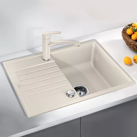Blanco Zia 45 S Compact Silgranit 68x50 cm mosogató csepegtetővel és excenterrel, törtfehér 527196