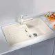 Blanco Zia 45 S Silgranit mosogató 78x50 cm lefolyógarnitúrával és excenterrel, törtfehér 527199
