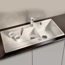   Blanco Zia 6 S Silgranit két medencés 100x50 cm mosogató távműködtetővel, törtfehér 527206