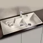 Blanco Zia 6 S Silgranit két medencés 100x50 cm mosogató távműködtetővel, törtfehér 527206