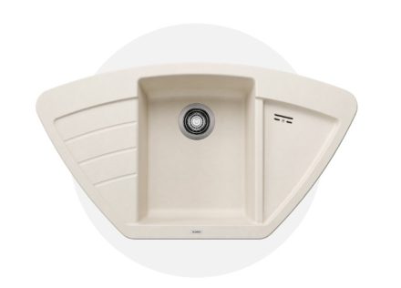 Blanco Zia 9 E gránit mosogató 93x51 cm csepegtetővel és gyümölcsmosóval, törtfehér 527212