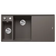   Blanco Axia III 6 S két medencés gránit mosogató 100x51 cm üveg vágódeszkával, balos / vulkánszürke 527226