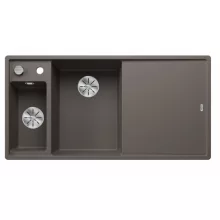   Blanco Axia III 6 S két medencés gránit mosogató 100x51 cm fa vágódeszkával, balos / vulkánszürke 527227