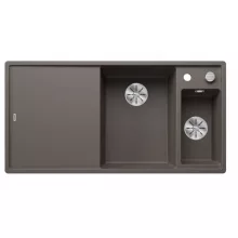   Blanco Axia III 6 S két medencés gránit mosogató 100x51 cm üveg vágódeszával, jobbos / vulkánszürke 527228