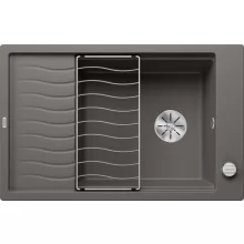   Blanco Elon XL 6 S egymedencés gránit mosogató csepegtető ráccsal 78x50 cm, vulkánszürke 527253