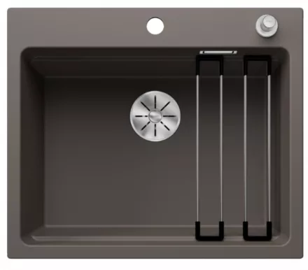 Blanco Etagon 6 egymedencés gránit mosogató kiegészítőkkel 60x51 cm, vulkánszürke 527260