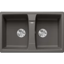   Blanco Lexa 8 két medencés gránit mosogató 78x50 cm lefolyógarnitúrával, vulkánszürke 527281