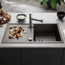   Blanco Metra 5 S Silgranit 86x50 cm mosogató csepegtetővel és távműködtetővel, vulkánszürke 527292