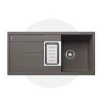   Blanco Metra 6 S két medencés gránit mosogató csepegtetővel 100x50 cm, vulkánszürke 527300