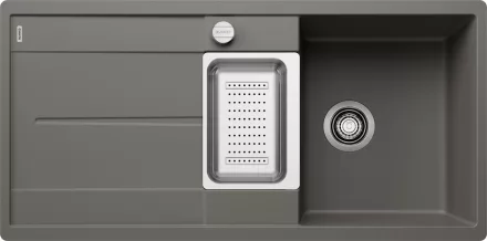 Blanco Metra 6S-F Silgranit két medencés 99x49 cm mosogató rozsdamentes acél tállal, vulkánszürke 527301