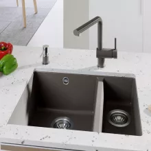   Blanco Rotan Silgranit 2 medencés mosogató 56x46 cm, vulkánszürke 527327