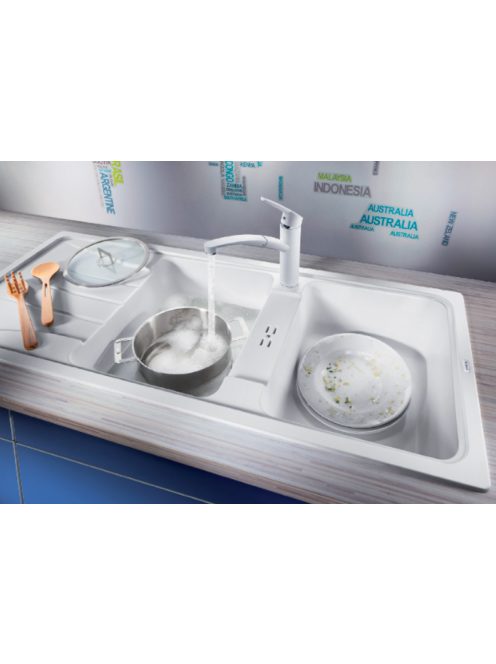 Blanco Sona 8 S kétmedencés gránit mosogató csepegtetővel 11