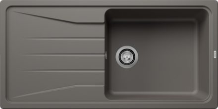 Blanco Sona XL 6 S egy medencés gránit mosogató csepegtető felülettel 100x50 cm, vulkánszürke 527341