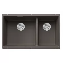   Blanco Subline 430/270-U kétmedencés gránit mosogató 75,5x46 cm balos / vulkánszürke 527350