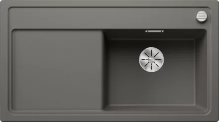 Blanco Zenar 5 S egy medencés gránit mosogató csepegtető felülettel 91,5x51 cm, jobbos / vulkánszürke 527365