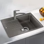 Blanco Zia 45 S Compact Silgranit 68x50 cm mosogató csepegtetővel és excenterrel, vulkánszürke 527379
