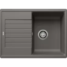   Blanco Zia 45 S Compact egymedencés gránit mosogató csepegtetővel 68x50 cm, vulkánszürke 527380