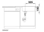 Blanco Zia XL 6 S Compact gránit mosogató csepegtetővel 78x50 cm, vulkánszürke 527397
