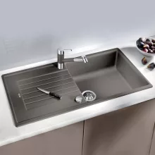   Blanco Zia XL 6 S Silgranit 100x50 cm mosogató távműködtetővel és csepegtető felülettel, vulkánszürke 527399