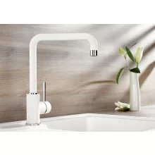   Blanco Mili Silgránit-look álló magasnyomású mosogató csaptelep, törtfehér/króm HD 527461