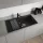 Blanco Adira XL 6S Silgranit 100x50 cm mosogató csepegtető felülettel és acél ráccsal, fekete 527617
