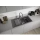 Blanco Adira XL 6S Silgranit 100x50 cm mosogató csepegtető felülettel és acél ráccsal, vulkánszürke 527620