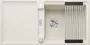 Blanco Adira XL 6S Silgranit 100x50 cm mosogató csepegtető felülettel és acél ráccsal, törtfehér 527622
