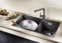 Blanco Pleon 9 két medencés gránit mosogató lefolyógarnitúrával 86x50 cm, balos / palaszürke kivitelben
