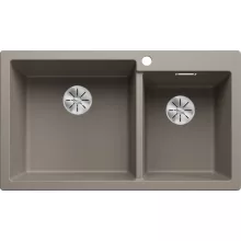 Blanco Pleon 9 két medencés gránit mosogató lefolyógarnitúrával 86x50 cm, balos / tartufo kivitelben