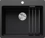 Blanco Etagon 6-F Silgranit mosogató 59x50 cm acél sínnel, fekete 527682