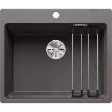   Blanco Etagon 6-F Silgranit mosogató 59x50 cm acél sínnel, vulkánszürke 527685