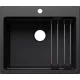 Blanco Etagon 6 Silgranit mosogató 60x51 cm acél sínnel, fekete 527746