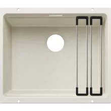   Blanco Etagon 6 Silgranit mosogató 60x51 cm acél sínnel, törtfehér 527748