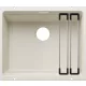 Blanco Etagon 6 Silgranit mosogató 60x51 cm acél sínnel, törtfehér 527748