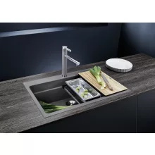   Blanco Etagon 6 Silgranit mosogató 60x51 cm acél sínnel, palaszürke 527750