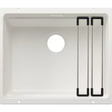   Blanco Etagon 6 Silgranit mosogató 60x51 cm acél sínnel, fehér 527751