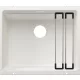 Blanco Etagon 6 Silgranit mosogató 60x51 cm acél sínnel, fehér 527751