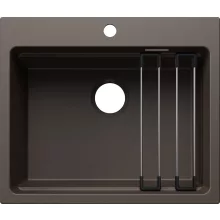   Blanco Etagon 6 Silgranit mosogató 60x51 cm acél sínnel, kávé 527752