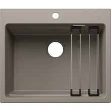   Blanco Etagon 6 Silgranit mosogató 60x51 cm acél sínnel, tartufo 527753