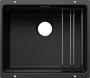 Blanco Etagon 500-U Silgranit 53x46 cm mosogató acél sínnel, fekete 527754